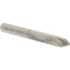 1/4″ Head Diam, 1/4″ Shank Diam, 4 Flute 60° Solid Carbide Countersink 1-1/2″ OAL, Straight Shank