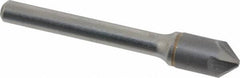 Hertel - 3/8" Head Diam, 1/4" Shank Diam, 4 Flute 82° Solid Carbide Countersink - 2-1/4" OAL, Straight Shank - Makers Industrial Supply