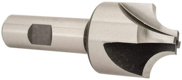 Hertel - 1/2" Radius, 1-1/2" Mill Diam, 4 Flute High Speed Steel Corner Rounding End Mill - Single End, Uncoated, 3-7/8" OAL, 3/4" Shank Diam - Makers Industrial Supply