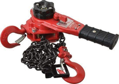 Coffing - 1,500 Lb Lifting Capacity, 5' Lift Height, Lever Hoist - Made from Chain, 1' Overhaul to Lift 1', 46 Lb Avg Pull to Lift Rated Load - Makers Industrial Supply