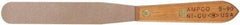 Ampco - 2" Wide Chisel Edge Blade Nickel Copper Spatula - Stiff, Straight Wood Handle, 19-1/4" OAL - Makers Industrial Supply