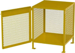 Jamco - 1 Shelf Gas Cylinder Storage Cabinet - Steel, 30" Wide x 30" Deep x 35" High, Safety Yellow - Makers Industrial Supply