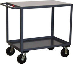 Jamco - 2,400 Lb Capacity, 24" Wide x 30" Long x 36" High Standard Utility Cart - 2 Shelf, Steel, Phenolic Casters - Makers Industrial Supply