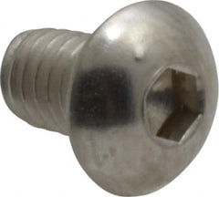 Value Collection - M4x0.70 Metric Coarse Hex Socket Drive, Button Screw - Grade 18-8 & Austenitic A2 Stainless Steel, Uncoated, Fully Threaded, 6mm Length Under Head - Makers Industrial Supply