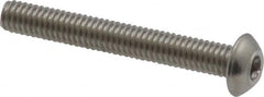 Value Collection - M4x0.70 Metric Coarse Hex Socket Drive, Button Screw - Grade 18-8 & Austenitic A2 Stainless Steel, Uncoated, Partially Threaded, 30mm Length Under Head - Makers Industrial Supply