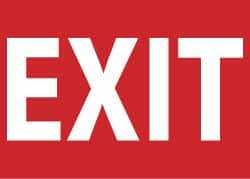 NMC - Exit, Plastic Exit Sign - 14" Wide x 10" High - Makers Industrial Supply