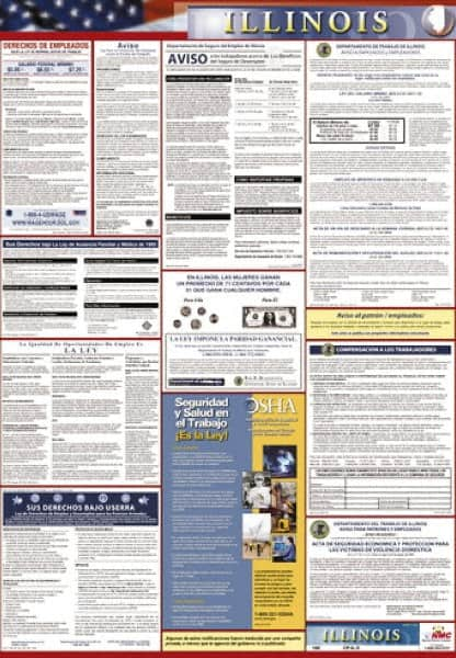 NMC - 27" Wide x 39" High Laminated Paper Labor Law Information Poster - 0.01" Thick, Spanish - Makers Industrial Supply