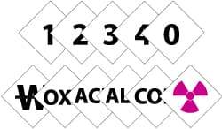 NMC - Pressure Sensitive Vinyl Number and Symbol Kit - White, Compatible with Manufacturer Number HMS15P and HMS15R, 21 Piece - Makers Industrial Supply