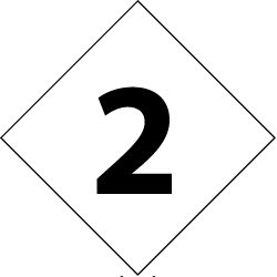 NMC - Hazardous Materials Label - Legend: Number, English, Black & White, 3-3/4" Long x 3-3/4" High, Sign Muscle Finish - Makers Industrial Supply