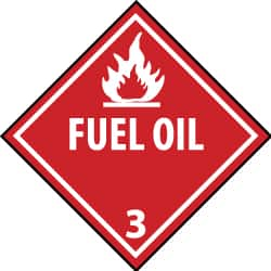 NMC - Fuel Oil DOT Shipping Label - 4" High x 4" Wide - Makers Industrial Supply