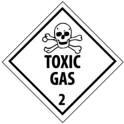 NMC - Toxic Gas DOT Shipping Label - 4" High x 4" Wide - Makers Industrial Supply