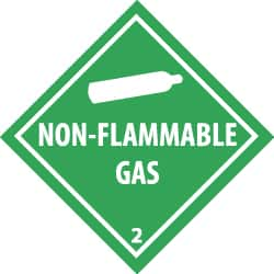 NMC - Non Flammable Gas DOT Shipping Label - 4" High x 4" Wide - Makers Industrial Supply