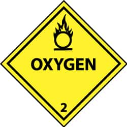 NMC - Oxygen DOT Shipping Label - 4" High x 4" Wide - Makers Industrial Supply