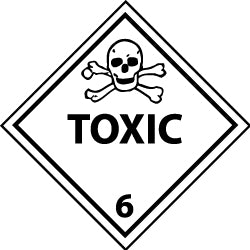 NMC - Toxic DOT Shipping Label - 4" High x 4" Wide - Makers Industrial Supply