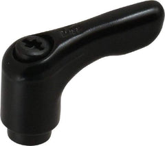 KIPP - #10-32, 0.51" Hub Diam, Zinc Die Cast (Steel Components) Tapped Insert Adjustable Clamping Handle - 1.85" OAL, 1.22" High, 0.35" Hole Depth - Makers Industrial Supply