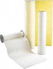 Made in USA - 65' Long x 26-1/4" Wide x 3/4" Thick Synthetic Automatic Air Filter Media Roll - MERV 4, 72% Arrestance Efficiency, 500 FPM Max Air Flow, 0.07" wpg Init Resist, 1" wpg Final Resist, Use with Any Unit - Makers Industrial Supply