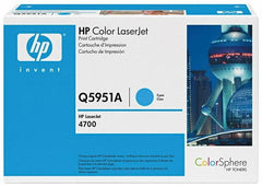 Hewlett-Packard - Cyan Toner Cartridge - Use with HP Color LaserJet 4700, 4700n, 4700dn, 4700dtn, 4700ph+. - Makers Industrial Supply