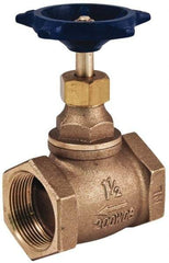 Legend Valve - 1" Pipe, FNPT Ends, Brass Rising Stem Globe Valve - Bronze Disc, Bolted Bonnet, 200 psi WOG, 125 psi WSP, Class 125 - Makers Industrial Supply