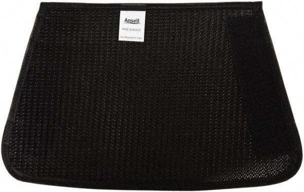 Ansell - Size Universal, Black Cane Mesh Chemical & Puncture Resistant Sleeve - 8" Long Sleeve, Cut Resistance Level 3, Elastic Opening at Both Ends - Makers Industrial Supply