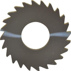 Made in USA - 1-1/4" Diam x 1/8" Blade Thickness x 1/2" Arbor Hole Diam, 24 Tooth Slitting and Slotting Saw - Arbor Connection, Right Hand, Uncoated, Solid Carbide, Concave Ground - Makers Industrial Supply