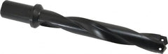 Allied Machine and Engineering - Series 3, 1-13/32 to 1-7/8" Diam, 1-1/2" Diam Straight Shank with Flange, Helical Flute Spade Drill - 8-1/4" Max Depth, 10-1/2" Body Length, 13" OAL, Standard Length, Through Coolant - Makers Industrial Supply