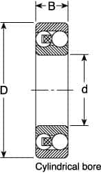 SKF - 25mm Bore Diam, 62mm OD, Open Self Aligning Radial Ball Bearing - 24mm Wide, 2 Rows, Round Bore, 1,470 Lb Static Capacity, 5,440 Lb Dynamic Capacity - Makers Industrial Supply