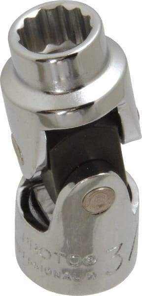 Proto - 3/8", 3/8" Drive, Standard Hand Socket - 12 Points, 1-3/4" OAL, Alloy Steel, Chrome Finish - Makers Industrial Supply