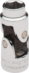 Proto - 3/8" Drive, Standard Hand Socket - 6 Points, 1-3/4" OAL, Alloy Steel, Chrome Finish - Makers Industrial Supply