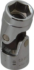 Proto - 1/2", 3/8" Drive, Standard Hand Socket - 6 Points, 1-3/4" OAL, Alloy Steel, Chrome Finish - Makers Industrial Supply