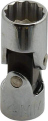 Proto - 3/8" Drive, Standard Hand Socket - 12 Points, 1-27/32" OAL, Alloy Steel, Chrome Finish - Makers Industrial Supply