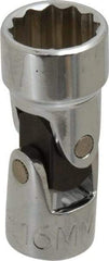 Proto - 3/8" Drive, Standard Hand Socket - 12 Points, 2" OAL, Alloy Steel, Chrome Finish - Makers Industrial Supply