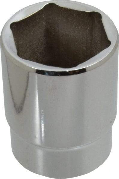 Proto - 1/2" Drive, Standard Hand Socket - 6 Points, 1-3/4" OAL, Alloy Steel, Chrome Finish - Makers Industrial Supply