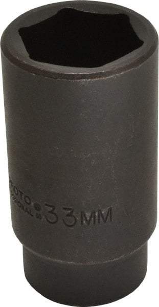 Proto - 1/2" Drive 33mm Deep Impact Socket - 6 Points, 3-1/2" OAL - Makers Industrial Supply