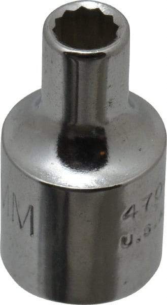 Proto - 1/4" Drive, Standard Hand Socket - 12 Points, 7/8" OAL, Alloy Steel, Chrome Finish - Makers Industrial Supply