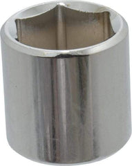 Proto - 1/4" Drive, Standard Hand Socket - 6 Points, 7/8" OAL, Alloy Steel, Chrome Finish - Makers Industrial Supply