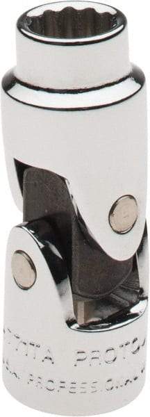 Proto - 1/4", 1/4" Drive, Standard Hand Socket - 12 Points, 1-25/64" OAL, Alloy Steel, Chrome Finish - Makers Industrial Supply