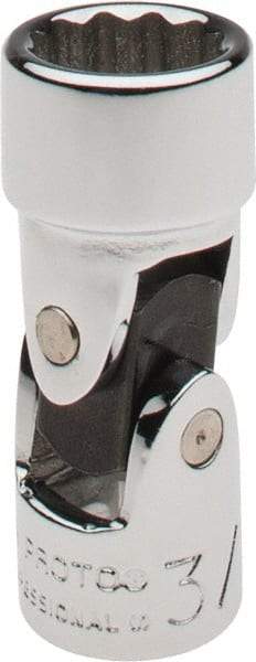 Proto - 3/8", 1/4" Drive, Standard Hand Socket - 12 Points, 1-25/64" OAL, Alloy Steel, Chrome Finish - Makers Industrial Supply