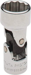 Proto - 7/16", 1/4" Drive, Standard Hand Socket - 12 Points, 1-13/32" OAL, Alloy Steel, Chrome Finish - Makers Industrial Supply