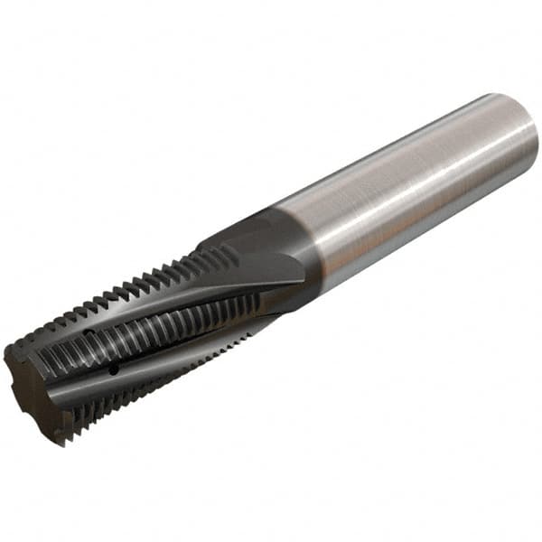 Iscar - M10x1.50 ISO, 0.3071" Cutting Diam, 3 Flute, Solid Carbide Helical Flute Thread Mill - Internal Thread, 17mm LOC, 64mm OAL, 8mm Shank Diam - Makers Industrial Supply