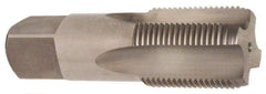 Interstate - 5/8-14" BSPP, 4 Flutes, Plug Chamfer, Bright Finish, High Speed Steel British Standard Pipe Tap - 0.6875" Shank Diam, 0.515" Square Size, 3-1/8" Overall Length - Exact Industrial Supply