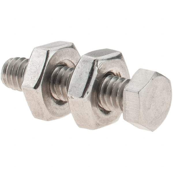 De-Sta-Co - 8-32 Stainless Steel Hex Head Tip Clamp Spindle Assembly - 19.05mm Thread Length, 21.84mm OAL, 1/4" Tip Surface Diam, Use with Toggle Clamps - Makers Industrial Supply