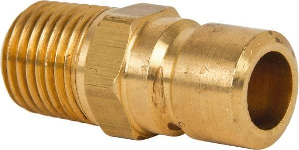 Coilhose Pneumatics - 1/4-18" NPT, 3/8" Body Diam, Coolant & Fluid Line Male Connectors - Brass - Makers Industrial Supply