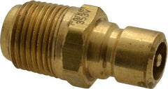 Coilhose Pneumatics - 3/8-18" NPT, 3/8" Body Diam, Coolant & Fluid Line Male Connectors - Brass - Makers Industrial Supply