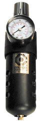 Coilhose Pneumatics - 1/4" NPT Port Compact 1 Piece Filter/Regulator FRL Unit - Zinc Bowl, 48 SCFM, 250 Max psi, 8" High, Automatic Drain - Makers Industrial Supply