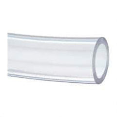 Made in USA - 1-1/4" ID x 1-3/4" OD, 1/4" Wall Thickness, Cut to Length (50' Standard Length) PVC Tube - Clear, 45 Max psi, 68 Shore A Hardness - Makers Industrial Supply