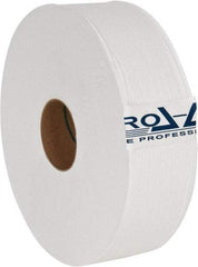 PRO-SOURCE - 4,000' Roll Length x 3.6" Sheet Width, Jumbo Roll Toilet Tissue - Single Ply, White, Recycled Fiber - Makers Industrial Supply