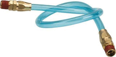 Coilhose Pneumatics - 1/4" ID 1-1/2' Long Lead-In Whip Hose - MNPT Swivel x MNPT Swivel Ends, 140 Working psi, -20 to 165°F, 1/4" Fitting, - Makers Industrial Supply