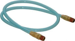 Coilhose Pneumatics - 1/4" ID 3' Long Lead-In Whip Hose - MNPT Swivel x MNPT Swivel Ends, 140 Working psi, -20 to 165°F, 1/4" Fitting, - Makers Industrial Supply