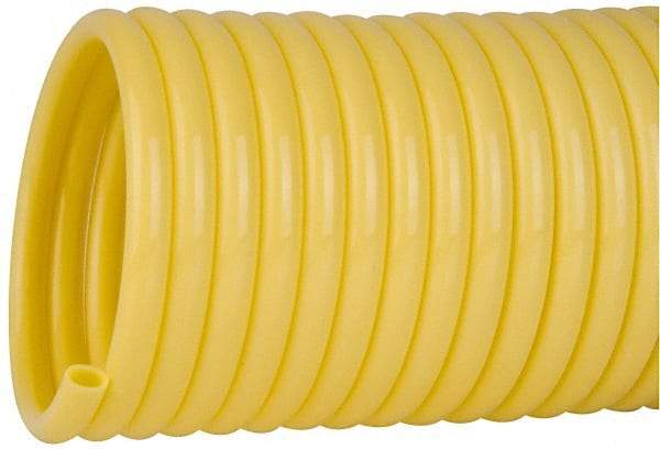 Coilhose Pneumatics - 1/4" ID, 100' Long, Yellow Nylon Coiled & Self Storing Hose - 185 Max psi, No Fittings - Makers Industrial Supply