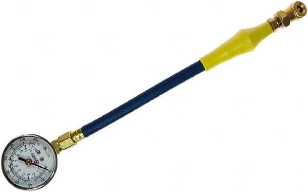 Coilhose Pneumatics - 0 to 60 psi Dial Ball Tire Pressure Gauge - 7' Hose Length - Makers Industrial Supply